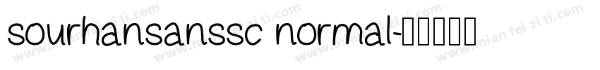 sourhansanssc normal字体转换